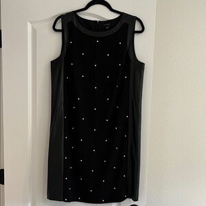 Ann Taylor Black Dress with White Dots